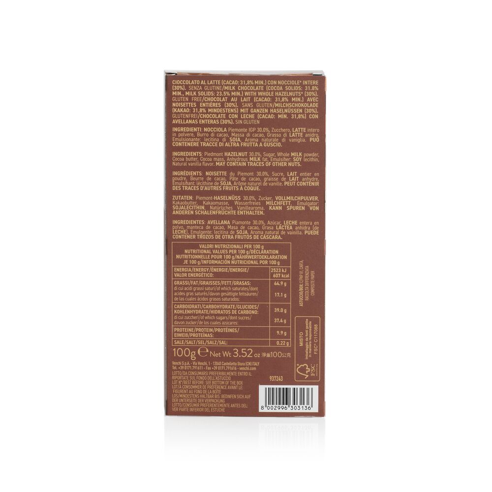 Milk Chocolate Hazelnut bar 100 g