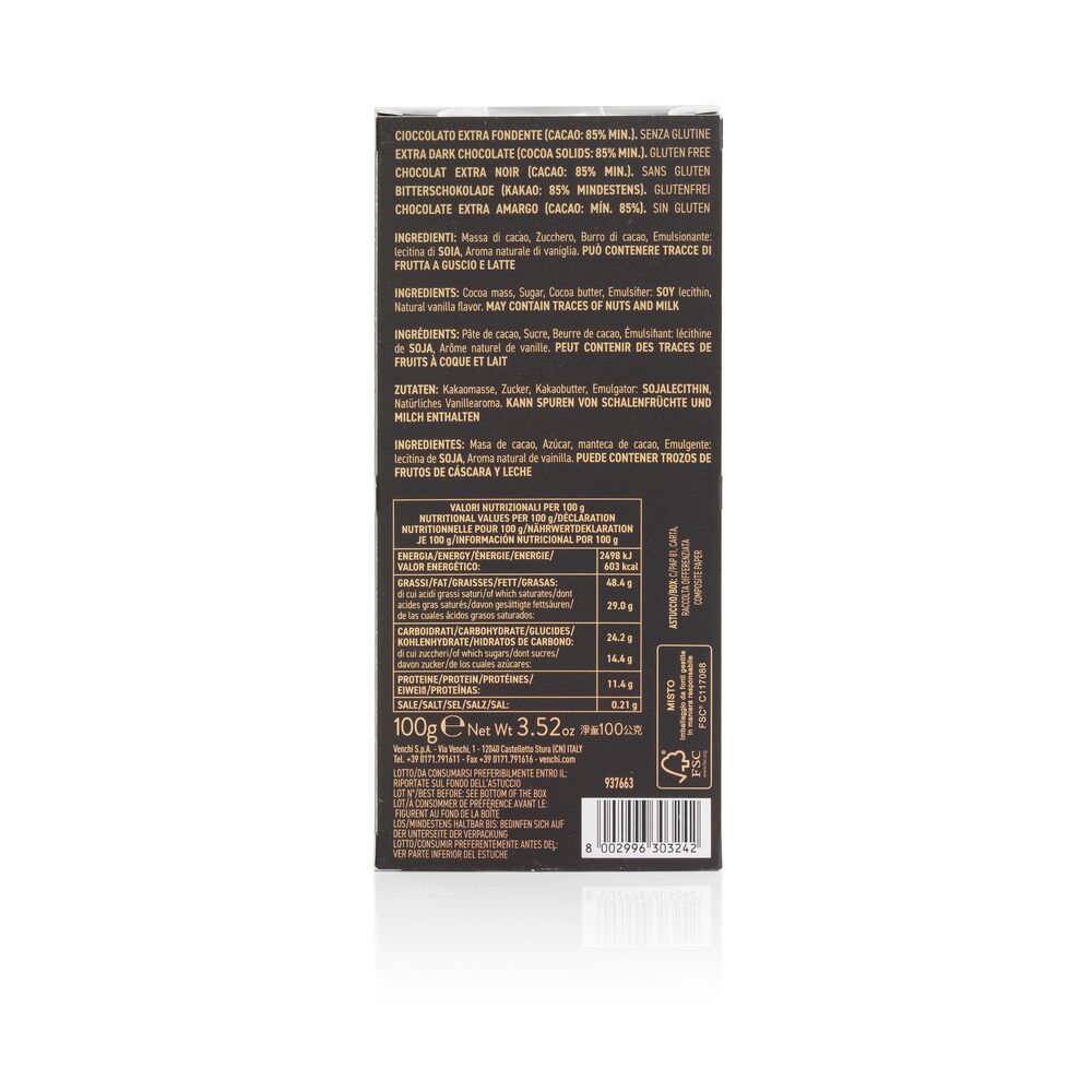 85% Dark Chocolate bar 100 g
