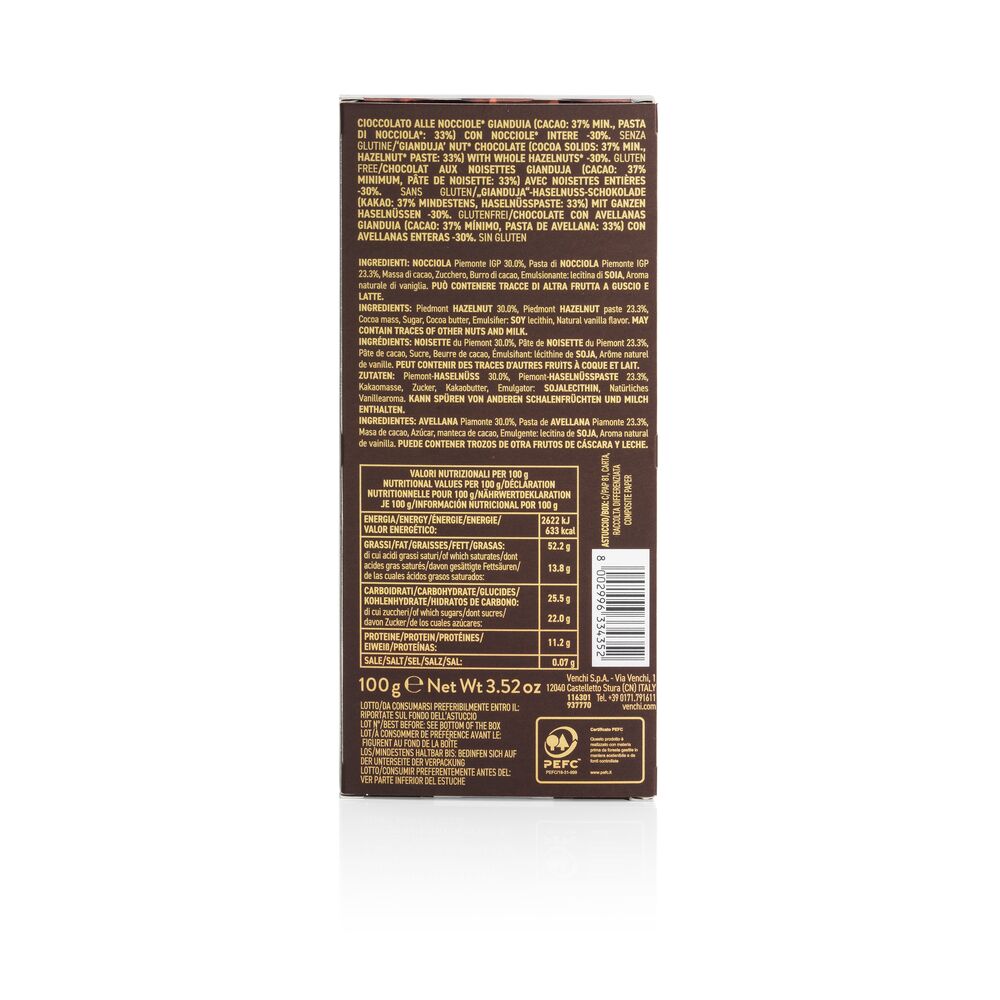 Dark Gianduia Hazelnut bar 100 g