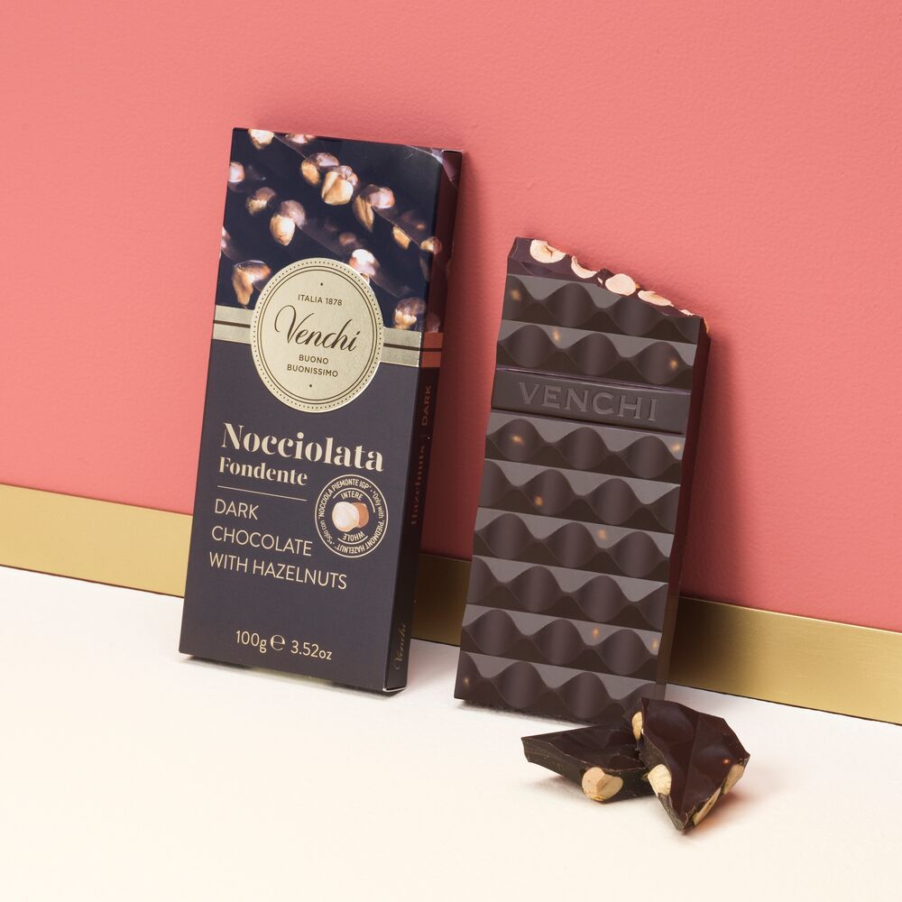60% Dark Chocolate with Hazelnut Bar 100 g