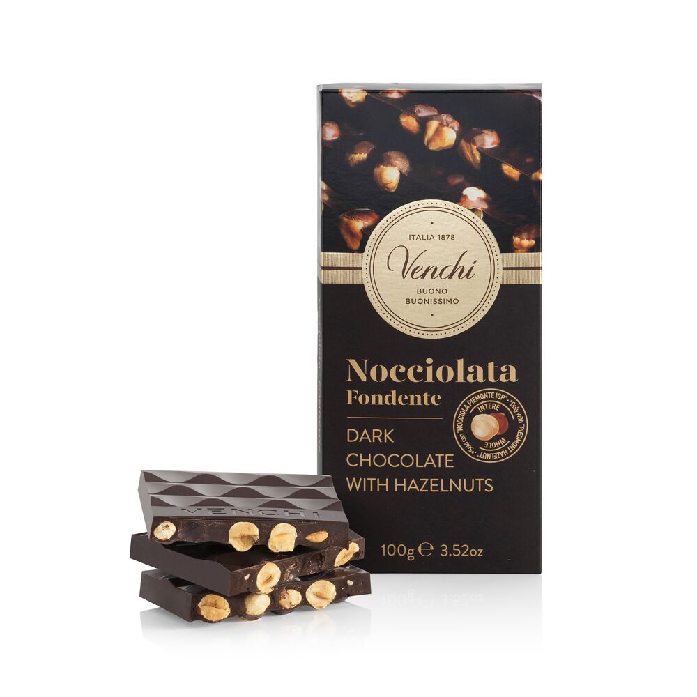60% Dark Chocolate with Hazelnut Bar 100 g