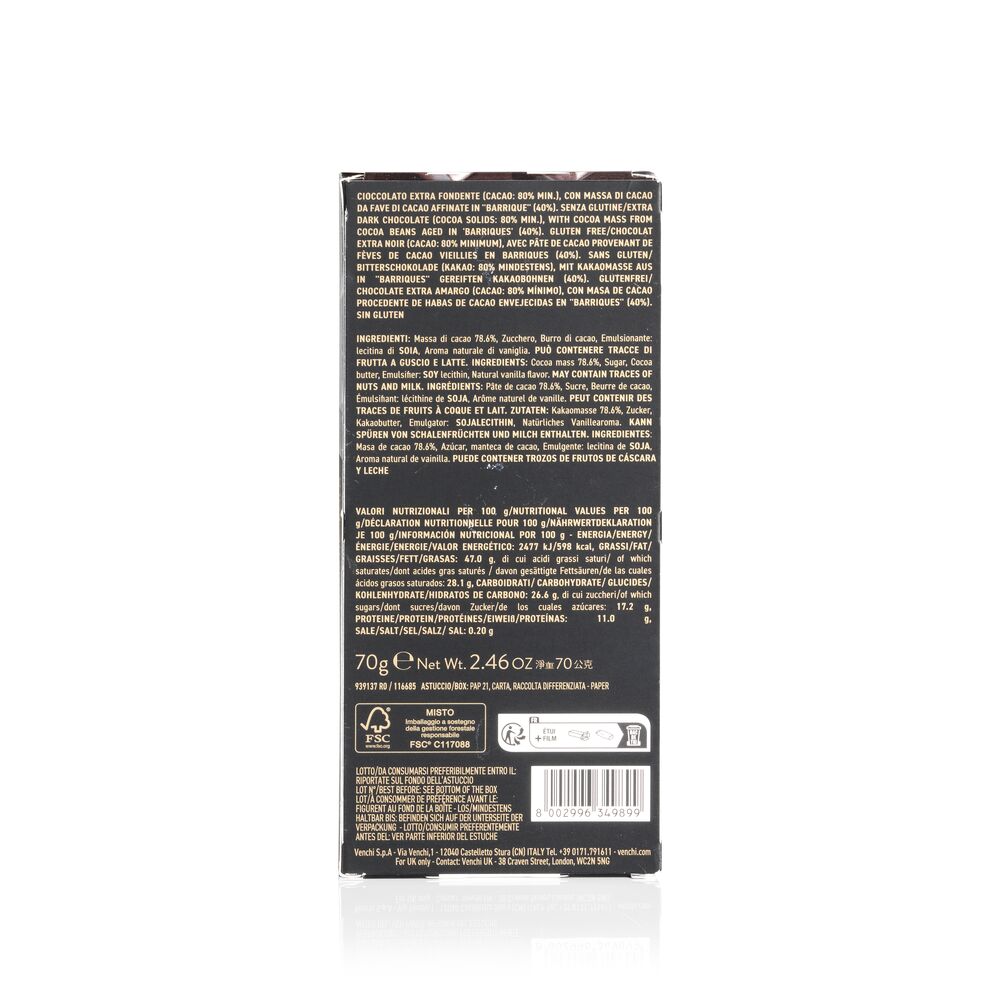 Barrel-Aged 80% Extra Dark Bar 70 g