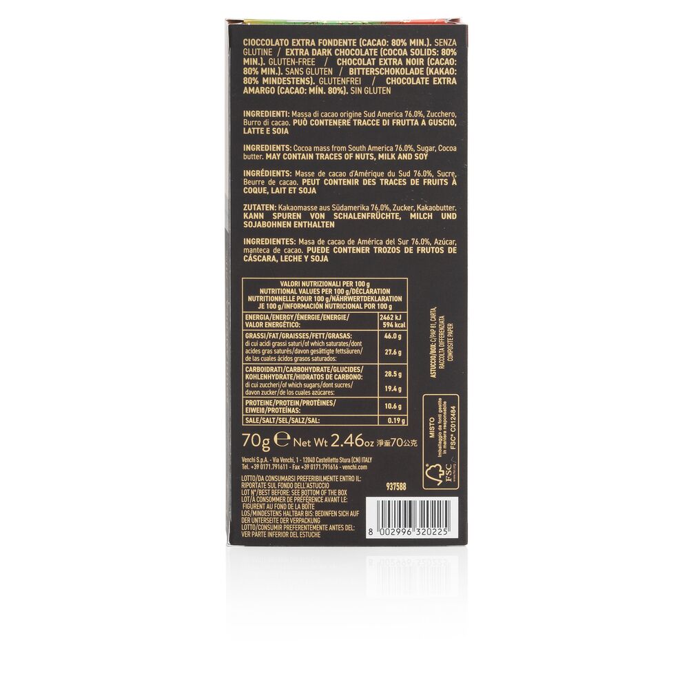 80% South America Chocolate Bar 70 g
