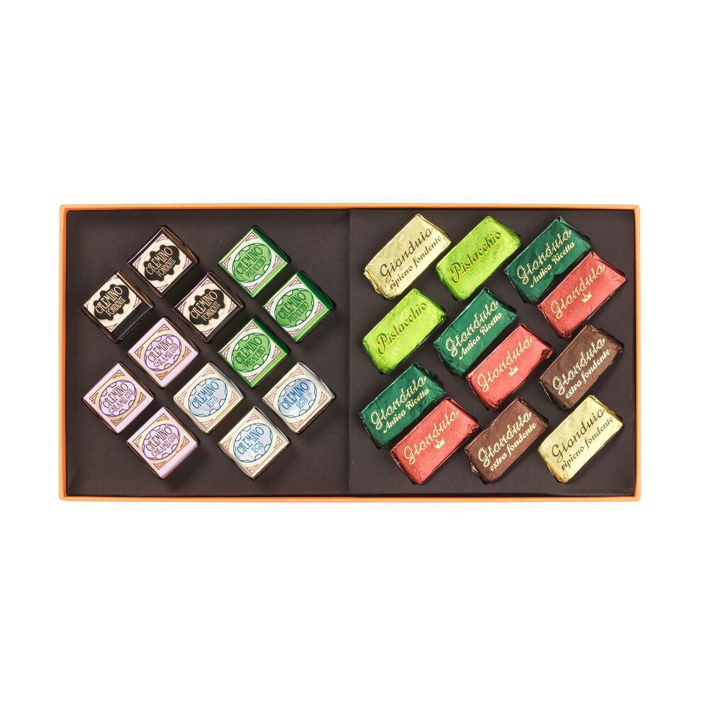 MURRINE ORANGE GIFTBOX CREMINO AND GIANDUIOTTO CHOCOLATES