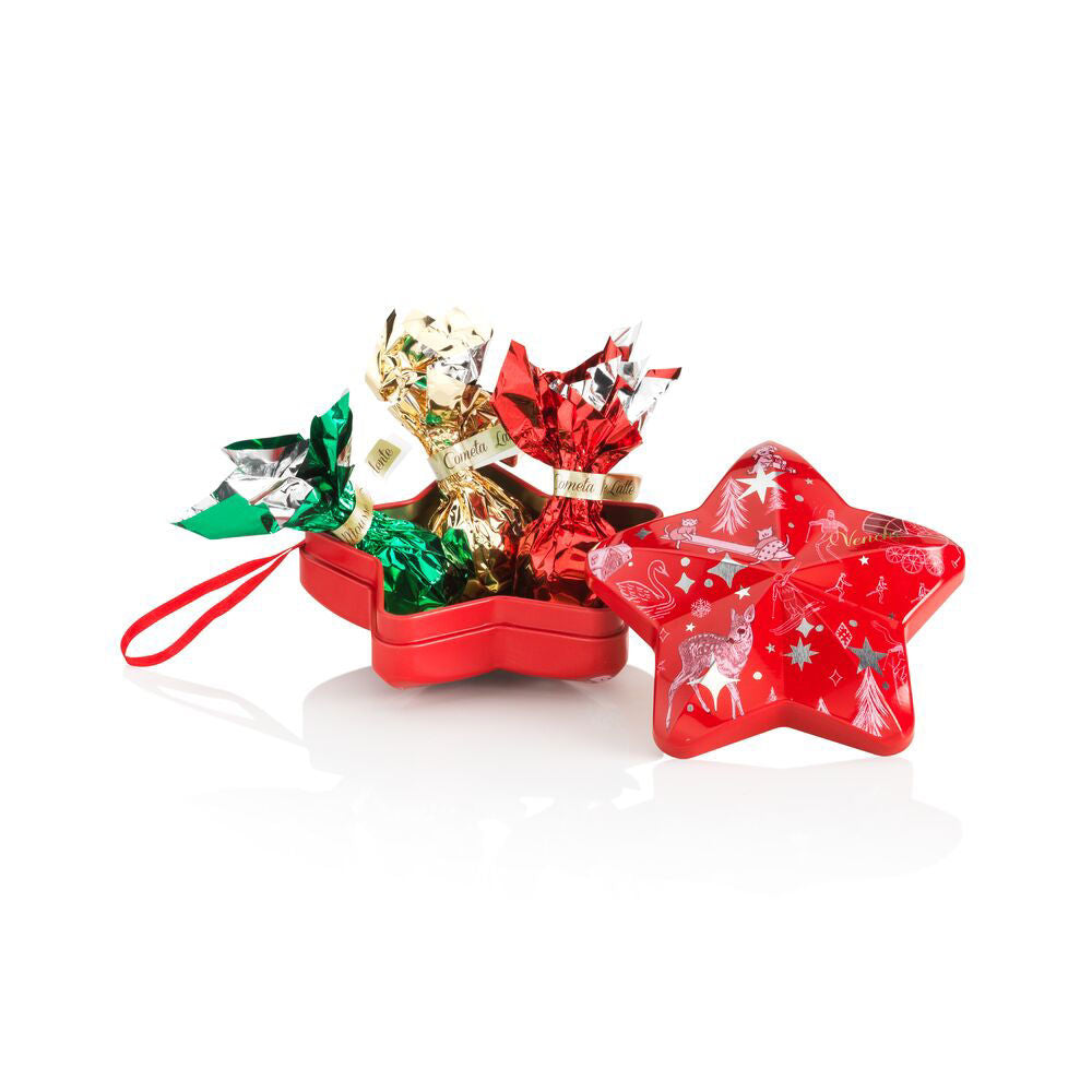 STAR METAL TIN RED ANNA HIGGIE ASSORTED CHOCOLATES