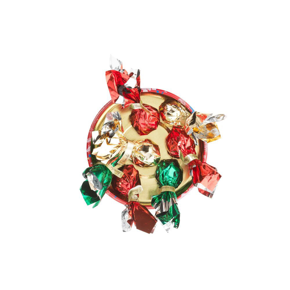 ROUND METAL TIN ANNA HIGGIE ASSORTED CHOCOLATES