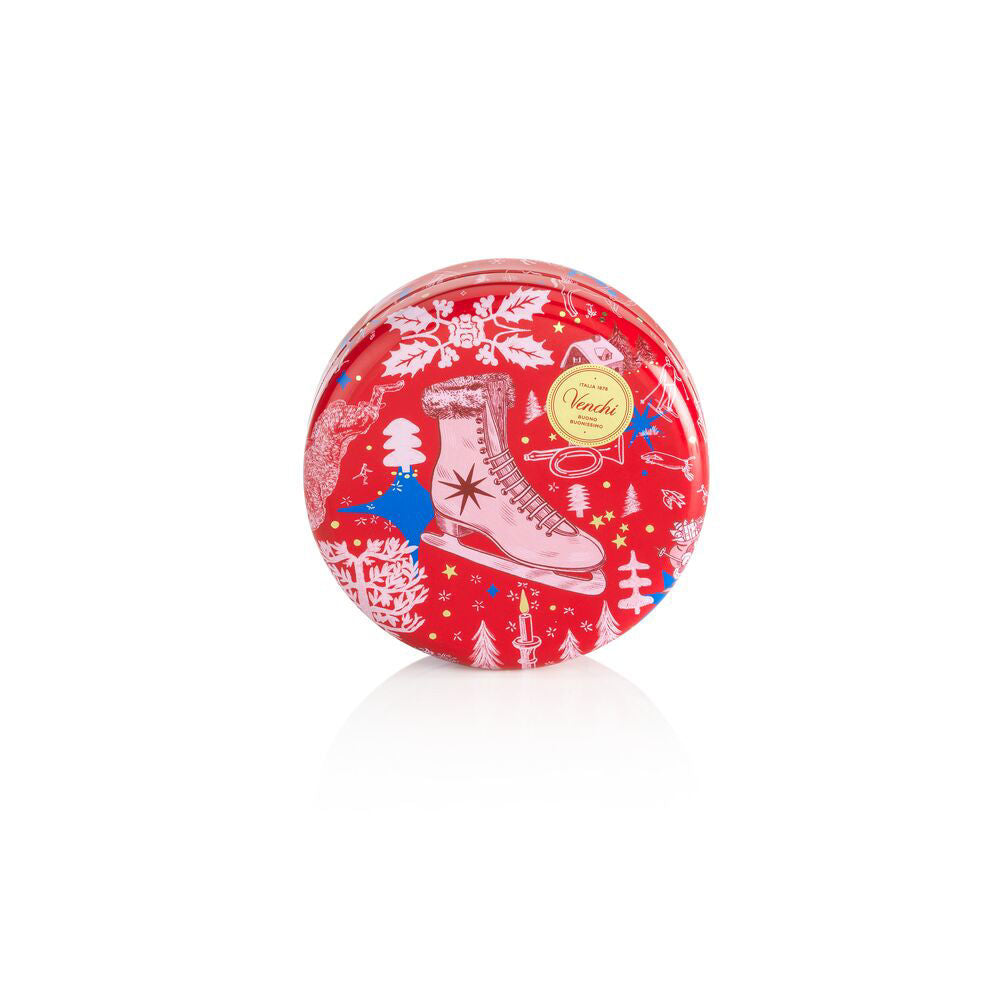 ROUND METAL TIN ANNA HIGGIE ASSORTED CHOCOLATES