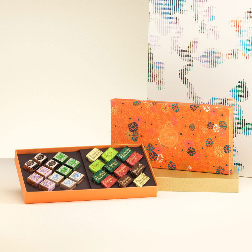 MURRINE ORANGE GIFTBOX CREMINO AND GIANDUIOTTO CHOCOLATES