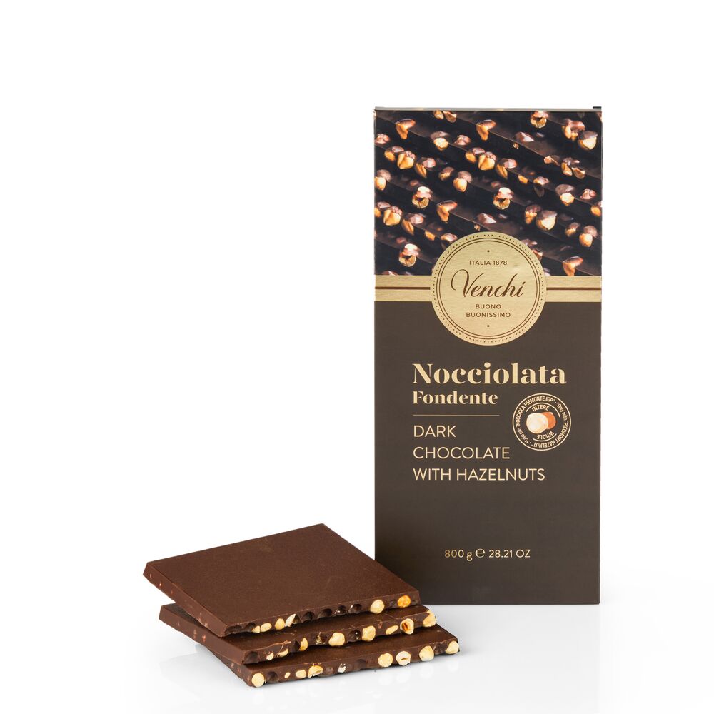 Dark Chocolate with Hazelnut Maxi Bar 800 g