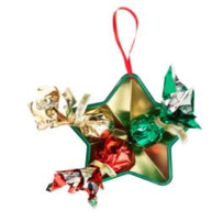 STAR METAL TIN GREEN ANNA HIGGIE ASSORTED CHOCOLATES 49 g
