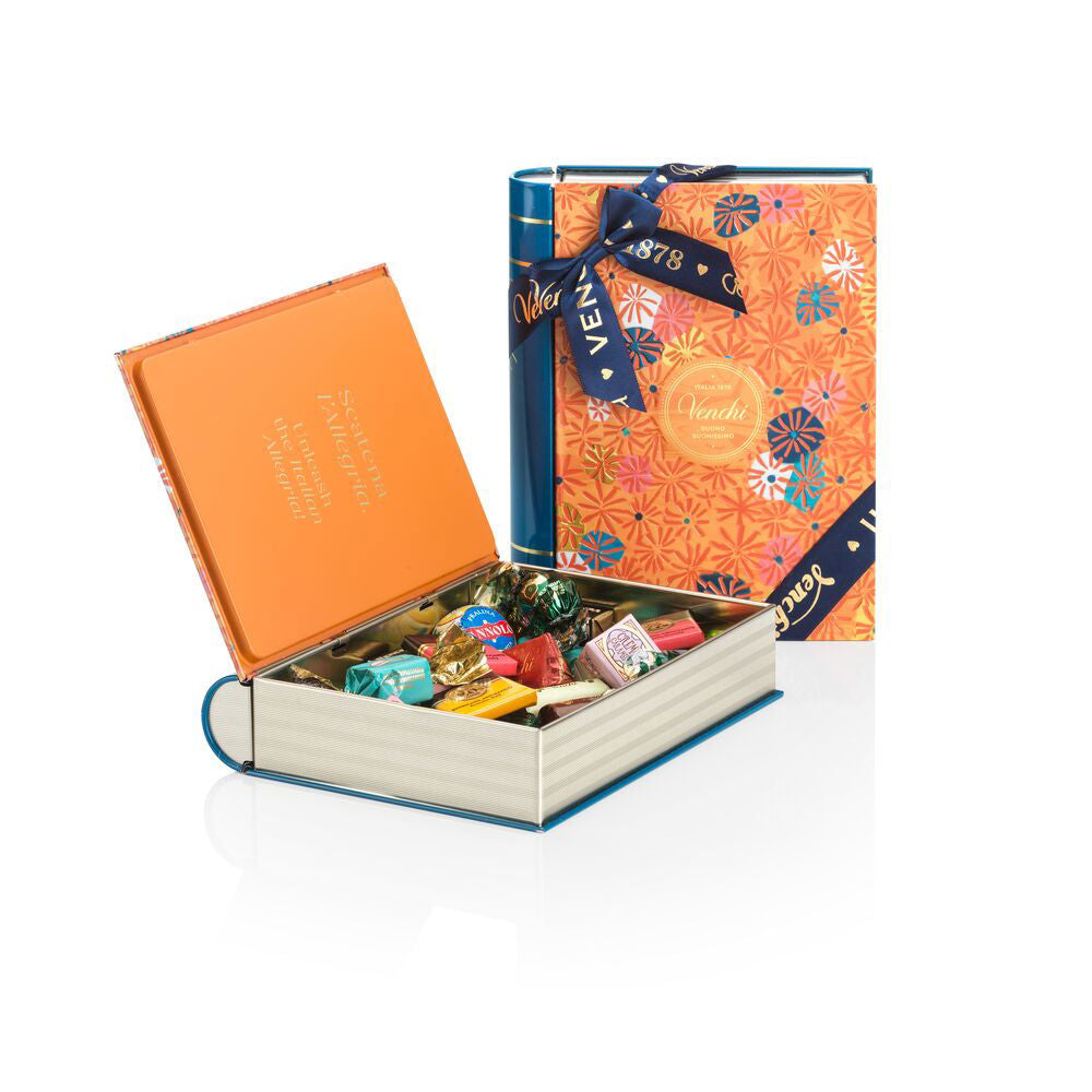 MURRINE ORANGE MAXI BOOK WITH ASSORTED CHOCOLATES
