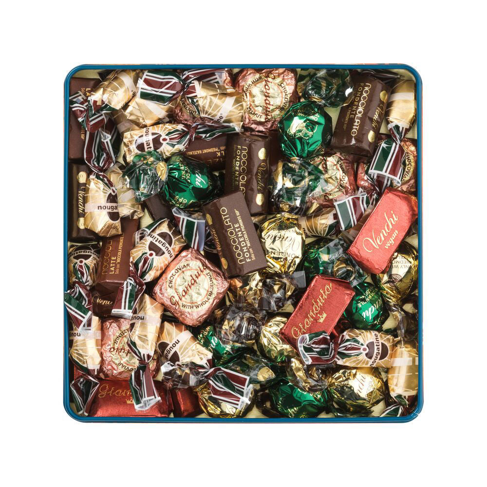 MURRINE ORANGE MAXI TIN WITH ASSORTED CHOCOLATES