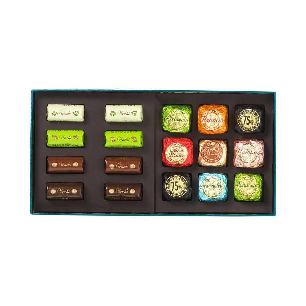 MURRINE BLUE GIFTBOX CHOCOVIAR AND LINGOTTINO CHOCOLATES